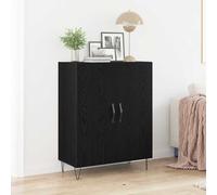vidaXL Sideboard Black Oak 69.5 x 34 x 90 cm Engineered Wood