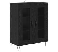 vidaXL Sideboard Black Oak 69.5 x 34 x 90 cm Engineered Wood, Modern Dining Room, Rectangular Sideboard, Ample Storage, Durable Buffet Bench, Functional Living Unit