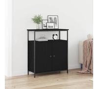 vidaXL Sideboard Black oak 70 x 30 x 80 cm Engineered wood