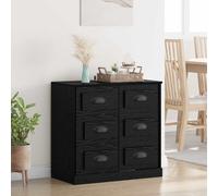 VidaXL Sideboard Black Oak 70 X 35.5 X 67.5 Cm Engineered Wood