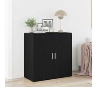 vidaXL Sideboard Black oak 79 x 38 x 80 cm Engineered wood