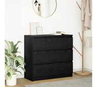 vidaXL Sideboard Black Oak 80x35x76 cm Engineered Wood