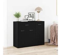 vidaXL Sideboard Black Oak 88x30x70 cm Engineered Wood, Black