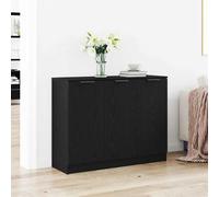 vidaXL Sideboard Black Oak 90.5 x 30 x 70 cm Engineered Wood