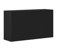 vidaXL Sideboard Black Wood Composite 120 x 36 x 69 cm Storage Space