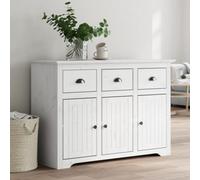 Vidaxl Sideboard Bodo White 115X43X79.5 Cm Solid Wood Pine