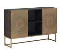 vidaXL Sideboard Brass 105 x 30 x 70 cm, Elegant Cabinet, Handmade Modern Sidebo