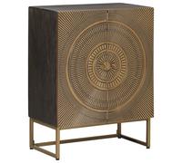 vidaXL Sideboard Brass 53.5 x 30 x 70 cm, Decorative Wooden Sideboard, Elegant S
