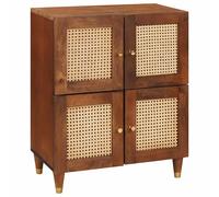 vidaXL Sideboard Brown 60 x 33.5 x 75 cm Solid Mango Wood, Stylish Sideboard, Re