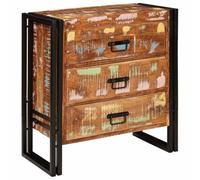 vidaXL Sideboard Brown 66 x 33 x 70 cm Solid reclaimed wood, Modern Rectangular Sideboard, Ample Storage Unit, Elegant Furniture for Living Room, Multi-Purpose Dining Organizer