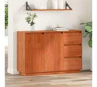 vidaXL Sideboard Brown Oak 111 x 34 x 75 cm Solid Pine Wood