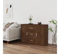 Vidaxl Sideboard Brown Oak 91X29.5X65 Cm Engineered Wood