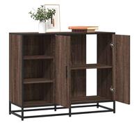 vidaXL Sideboard Brown Oak - Engineered Wood & Metal - 92x35x76 cm Storage Cabinet