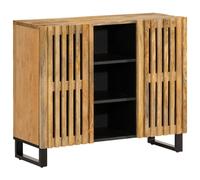 vidaXL Sideboard Cabinet Storage Cupboard Highboard Solid Wood Rough Mango