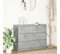 Vidaxl Sideboard Concrete Grey 100X35X76 Cm Engineered Wood