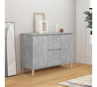 vidaXL Sideboard Concrete Grey Engineered Wood Storage Cabinet Home Furniture