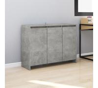 vidaXL Sideboard Concrete Grey 102x33x75 cm Engineered Wood