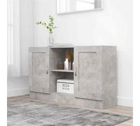vidaXL Sideboard Concrete Grey Chipboard Storage Cupboard Side Buffet Cabinet