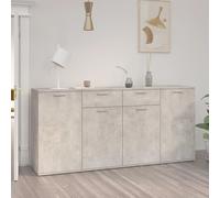 vidaXL Sideboard Concrete Grey 160x36x75 cm Engineered Wood