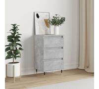 vidaXL Sideboard Storage Side Cabinet Cupboard Concrete Grey Engineered Wood