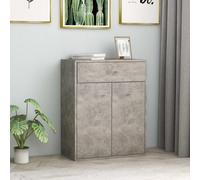 vidaXL Sideboard Concrete Grey Engineered Wood Home Storage Drawer Cabinet