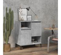 Sideboard Concrete Grey 60x35x70 cm Engineered Wood & Metal Storage Unit 4-Door