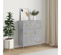 Vidaxl Sideboard Concrete Grey 69.5X34X90 Cm Engineered Wood