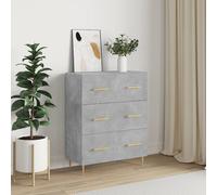 vidaXL Sideboard Storage Side Cabinet Cupboard Concrete Grey Engineered Wood