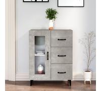 vidaXL Sideboard Concrete Grey 69.5x34x90 cm Engineered Wood