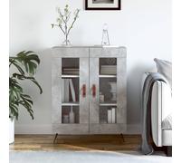 vidaXL Sideboard Concrete Grey 69.5x34x90 cm Engineered Wood