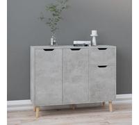 vidaXL Sideboard Concrete Grey Engineered Wood Cupboard Side Storage Cabinet