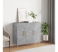 vidaXL Sideboard Concrete Grey 90x34x80 cm Engineered Wood NEW