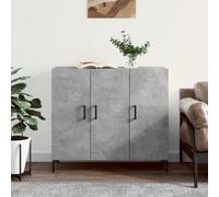 vidaXL Sideboard Concrete Grey 90x34x80 cm Engineered Wood, Grey