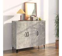 vidaXL Sideboard Concrete Grey 90x34x80 cm Engineered Wood