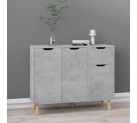 vidaXL Sideboard Concrete Grey Engineered Wood Cupboard Side Storage Cabinet