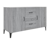 vidaXL Sideboard Console Side Cabinet Home Organiser Storage Cabinet Home Indoor Bedroom Rack Buffet Furniture Grey Sonoma Engineered Wood