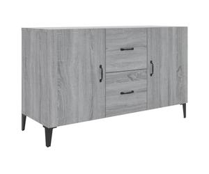 vidaXL Sideboard Console Side Cabinet Home Organiser Storage Cabinet Home Indoor Bedroom Rack Buffet Furniture Grey Sonoma Engineered Wood