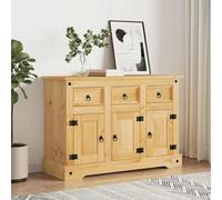 vidaXL Sideboard Cupboard Hall Highboard Corona Brown Solid Wood Mexican Pine