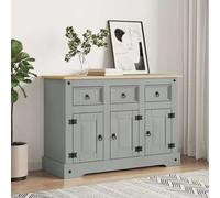 vidaXL Sideboard Storage Cupboard Side Cabinet Corona Grey Solid Wood Pine