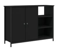 vidaXL Sideboard Cupboard Highboard Storage Cabinet Black Engineered Wood