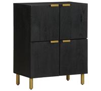 vidaXL Sideboard Cupboard Storage Cabinet Highboard Black Engineered Wood
