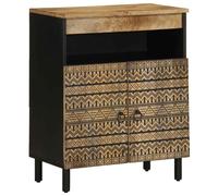 Sideboard Cupboard Storage Cabinet Highboard Solid Rough Wood Mango vidaXL