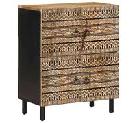 vidaXL Sideboard Cupboard Storage Cabinet Highboard Solid Rough Wood Mango