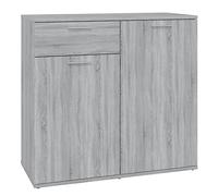 vidaXL Sideboard Cupboard Storage Console Cabinet Home Organiser Living Room Telephone Drawer Cabinet Furniture Grey Sonoma Engineered Wood
