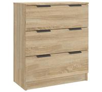 vidaXL Sideboard Cupboard Storage Side Console Telephone Cabinet Home Indoor Living Room Highboard Home Organiser Furniture Sonoma Oak Engineered Wood