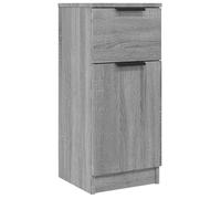 vidaXL Sideboard Engineered Wood in Grey Sonoma Finish with 2 Compartments and a Drawer, Ideal for Living Room, Bedroom or Office Space.