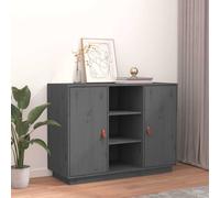 vidaXL Sideboard Grey 100x40x75 cm Solid Wood Pine UK NEW