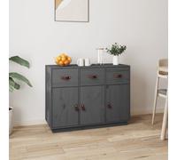 vidaXL Sideboard Grey 100x40x75 cm Solid Wood Pine NEW