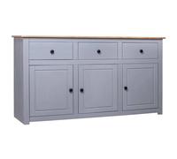 vidaXL Sideboard Grey 135x40x80 cm Solid Pinewood Panama Range UK HOT