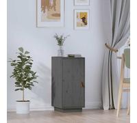 Vidaxl Sideboard Grey 34X40X75 Cm Solid Wood Pine